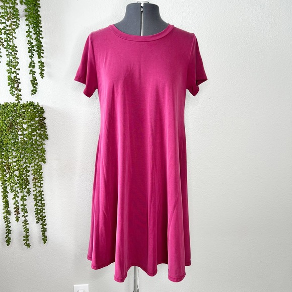 Alya Francesca's Pink Short Sleeve Crewneck Mini Dress Women's Size Large L - Picture 1 of 7